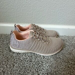 Skechers Blush Pink Knit Sneakers